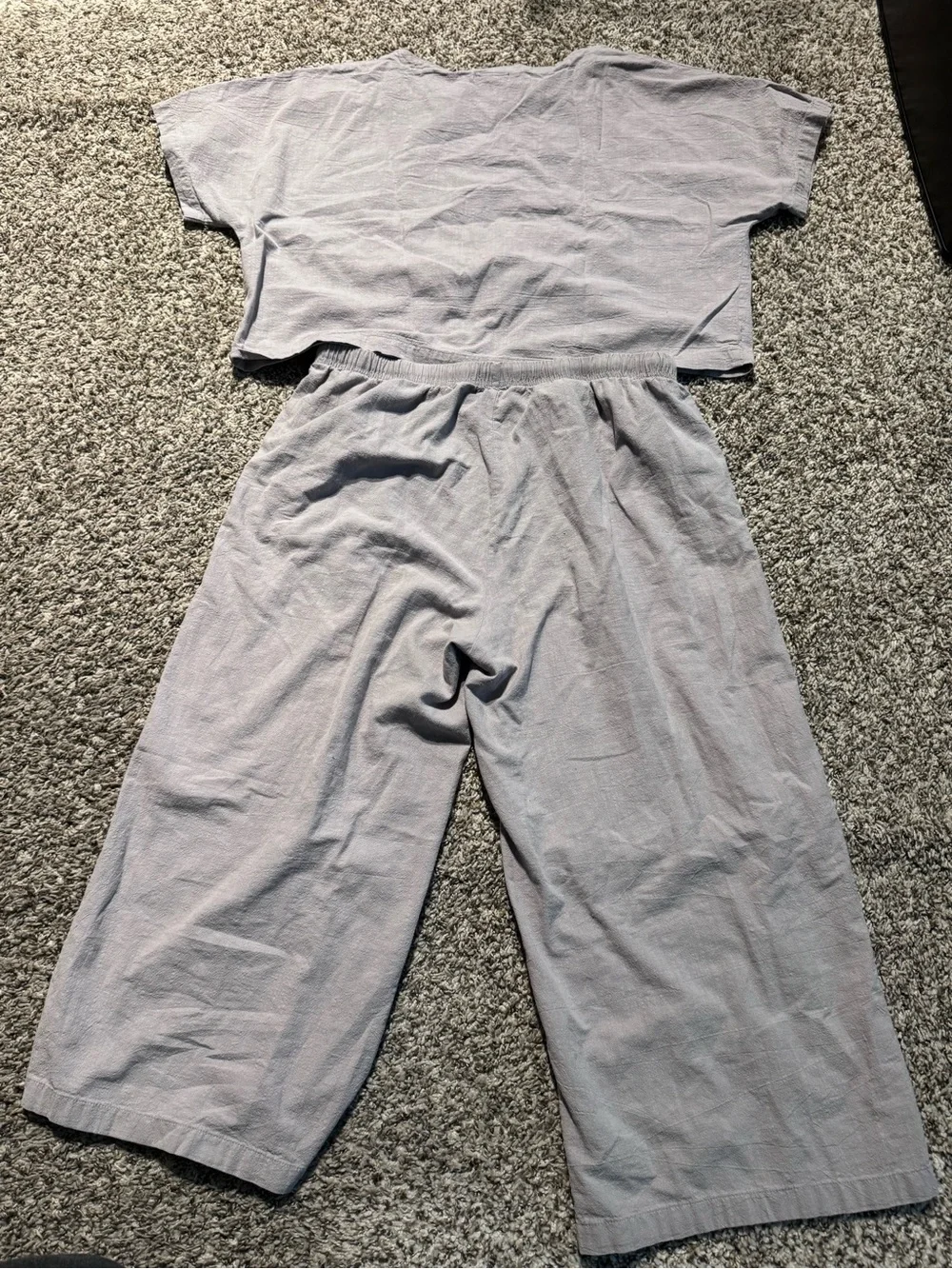 Ekouaer Relaxed Wide-Leg Joggers Set - Gray - Picture 7 of 7